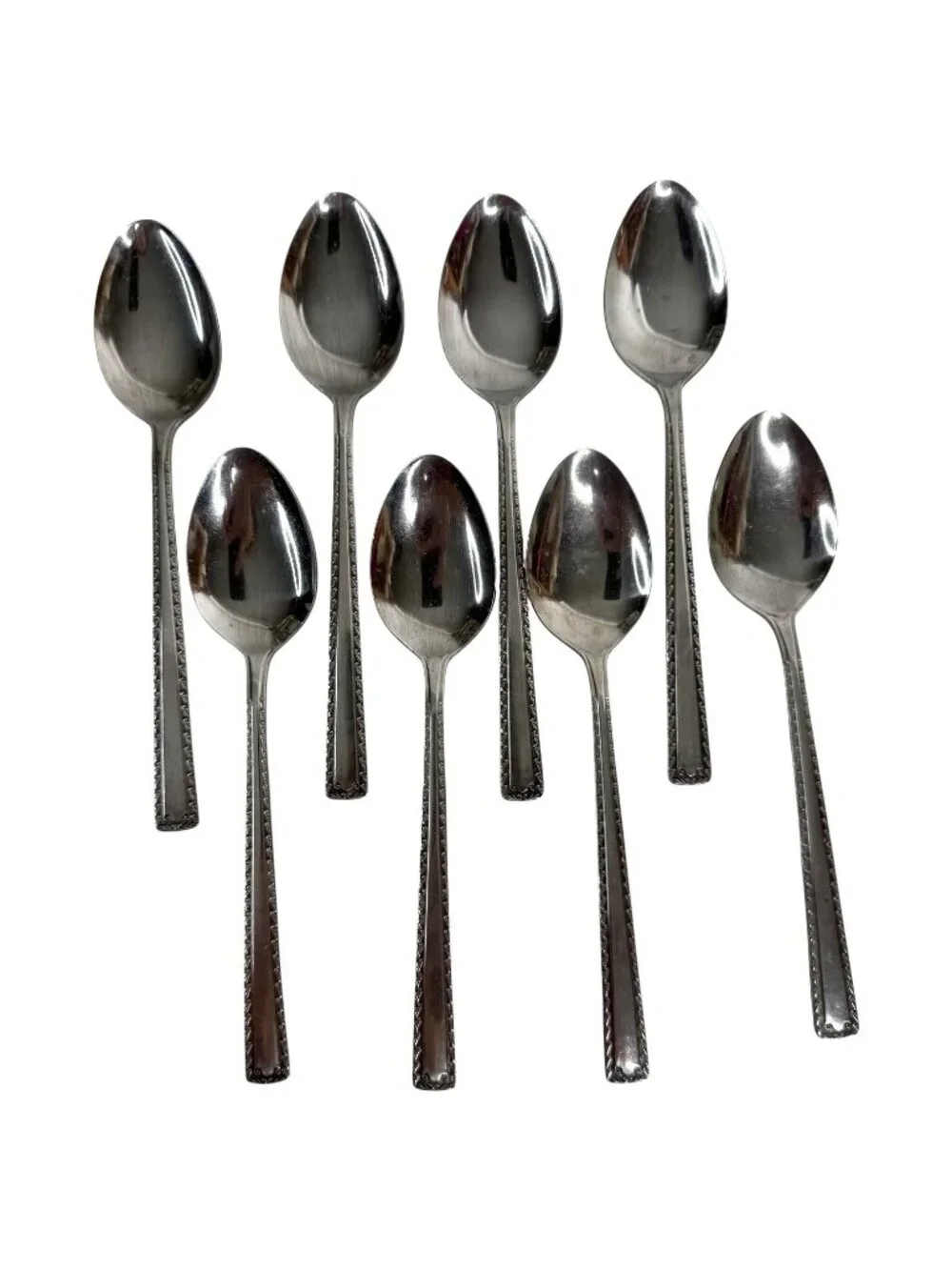 8 VTG Watertown Stainless Steel Flatware‎ Place Oval Soup Spoons Set Made Japan